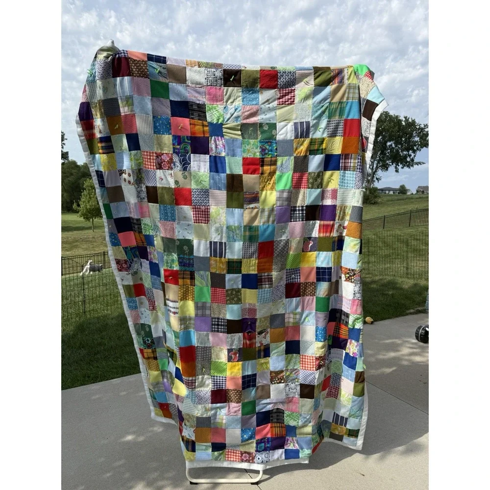 Vintage Quilt 90x89 Apples, Flowers
